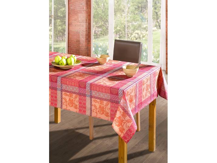 Tischdecke aus 100% Baumwolle mit Acryl-Versiegelung, Terra, Größe 110 (Tischdecke, 110/140 cm)