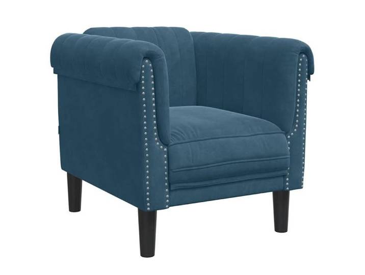 En solde  Fauteuil-Canapé(1 place) - SWEETY - moderne Sofa relax - bleu velours LV1715