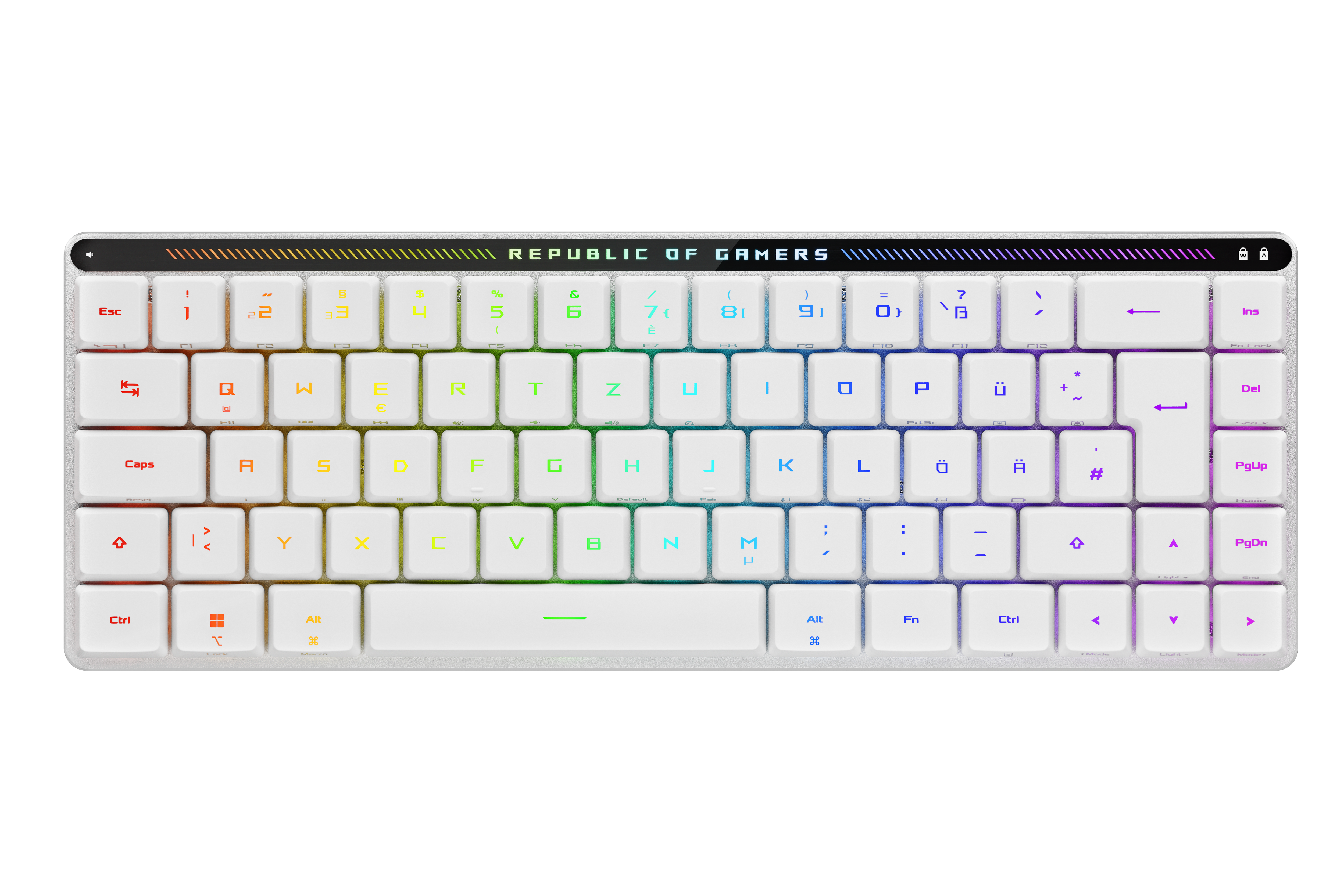 ASUS ROG Falchion RX Low Profile Gaming Tastatur kabelgebunden / kabellos, Weiß