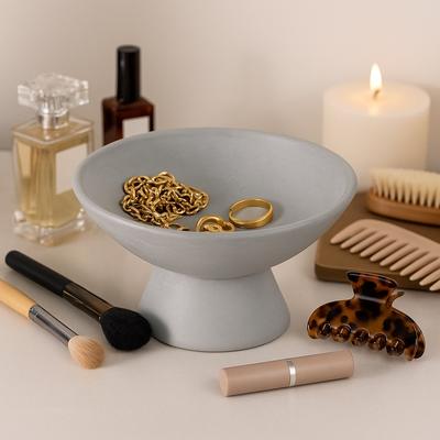 Sagebrook Home "Sculptural Ceramic Pedestal Decorative Bowl - 12"", Blue - 11.75"""