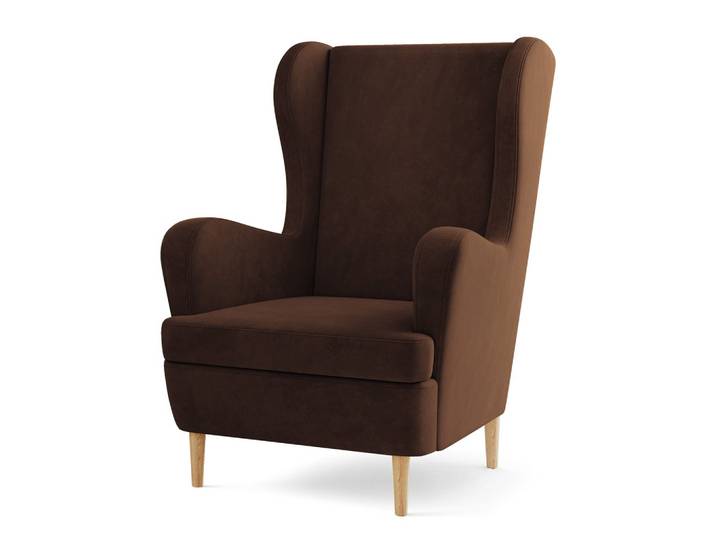 SESSEL VOGERA Ohrensessel Polstersessel, Braun