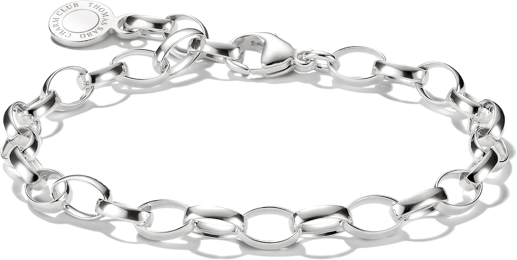 Charm-Armband THOMAS SABO "Charm Club Original Armband" Gr. 19, silber (silberfarben), Armbänder, Damen, 19, Metall, Charm-Armband