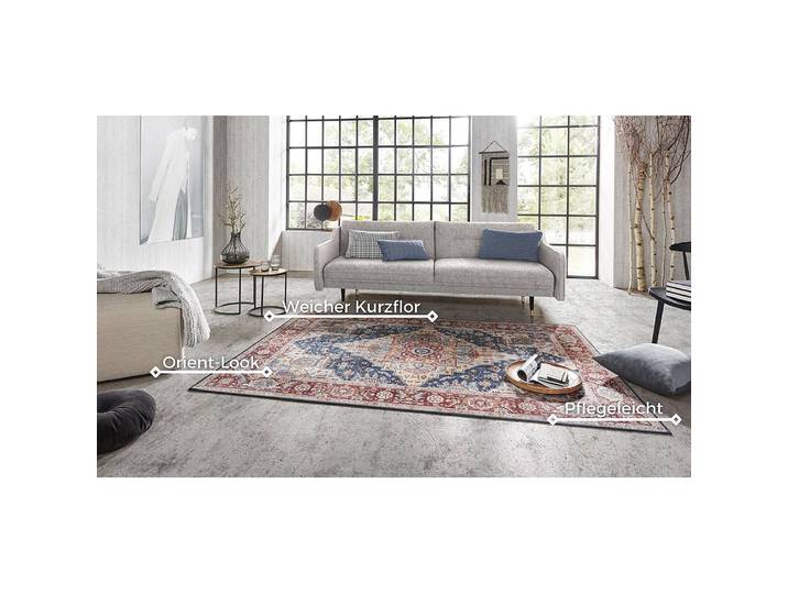 Tapis Sylla Bleu Ø 160cm Tissu