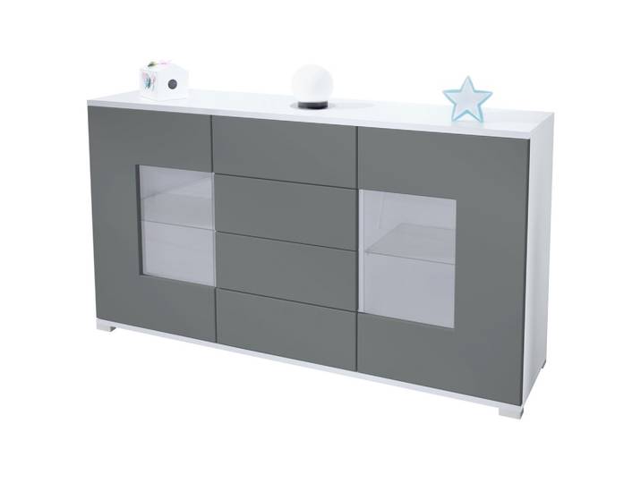 SIDEBOARD Grömitz Graphit Seidenmatt