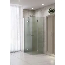 Dansani Match Drehfalttür- Eckeinstieg Eisglas Satin.. - Duschkabine