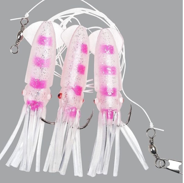 Fladen Deep Sea Octopus Rig-White/pink 10/0