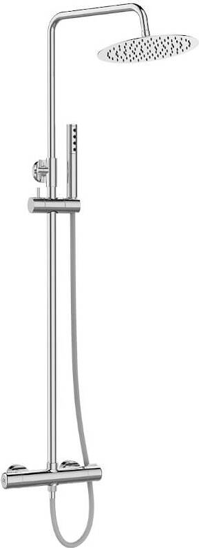 Design Duschsäule mit Thermostatarmatur Chrom