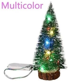 Uplifted Finds Mini LED Christmas Tree Tabletop Decoration With Snow Frost For Holiday Home Display 20 Cm multicolor