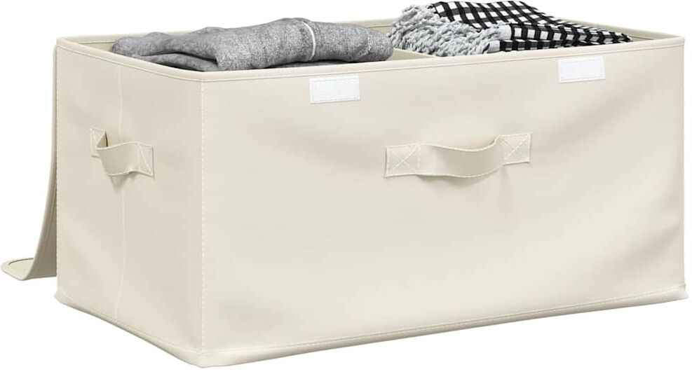 vidaXL Boîte de rangement Tissu 50x30x25 cm Crème