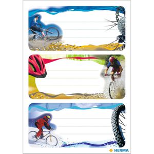 Herma Buchetiketten 5981 Vario, Mountainbike, 76 x 35mm, 9 Etiketten, 9 Stück