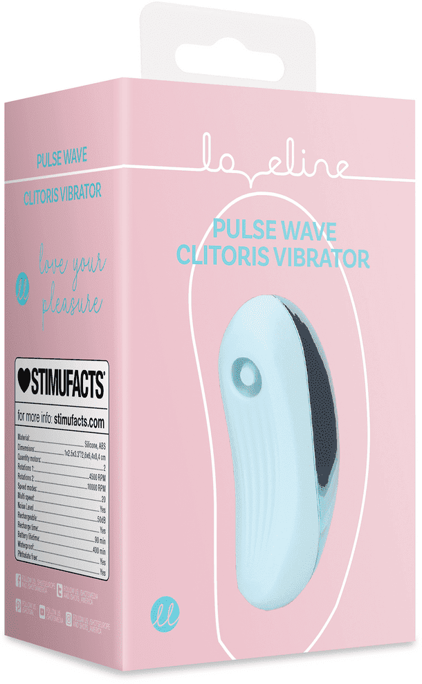 Loveline Pulse Wave Clitoris Vibrator - Arctic Blue