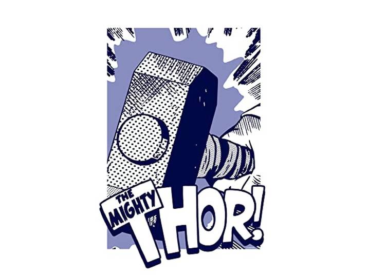 Komar Wandbild - Thor Mjölnir - Größe: 30 x 40 cm - Marvel, Kinderzimmer, Wandgestaltung, Bild