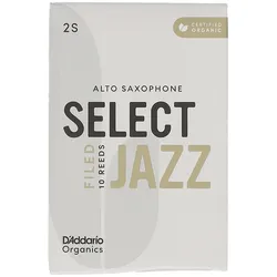 D’Addario Woodwinds Organic Select Jazz Filed - Alt Saxophone 2S - 10er Pack - Blätter
