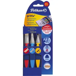 Pelikan Pinsel Griffix GPI3T, 3 Stück sortiert