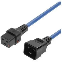 MicroConnect, Verlängerungskabel, Powercord C19 IEC Lock - C20 (1.50 m, CEE 7/7)