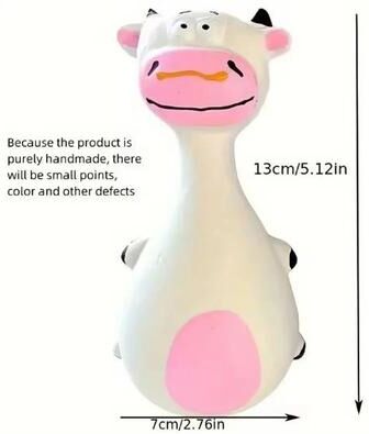 Uplifted Finds Interactive Latex Squeaky Animal Pet Toy white