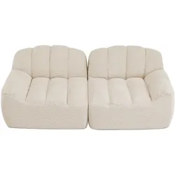 2-SITZER SOFA aus granuliertem Fleece, frameless in Muschelform ohne Montage