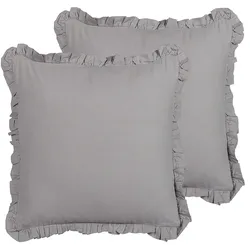 DEKOKISSEN 2er-Set Grau 45/45 cm Glabra
