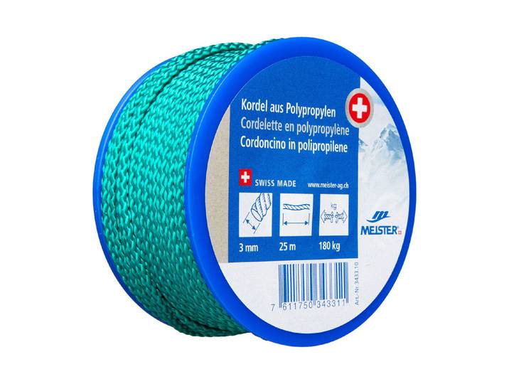 Kordel Polypropylen Grün ⌀ 3 mm max. 180 kg