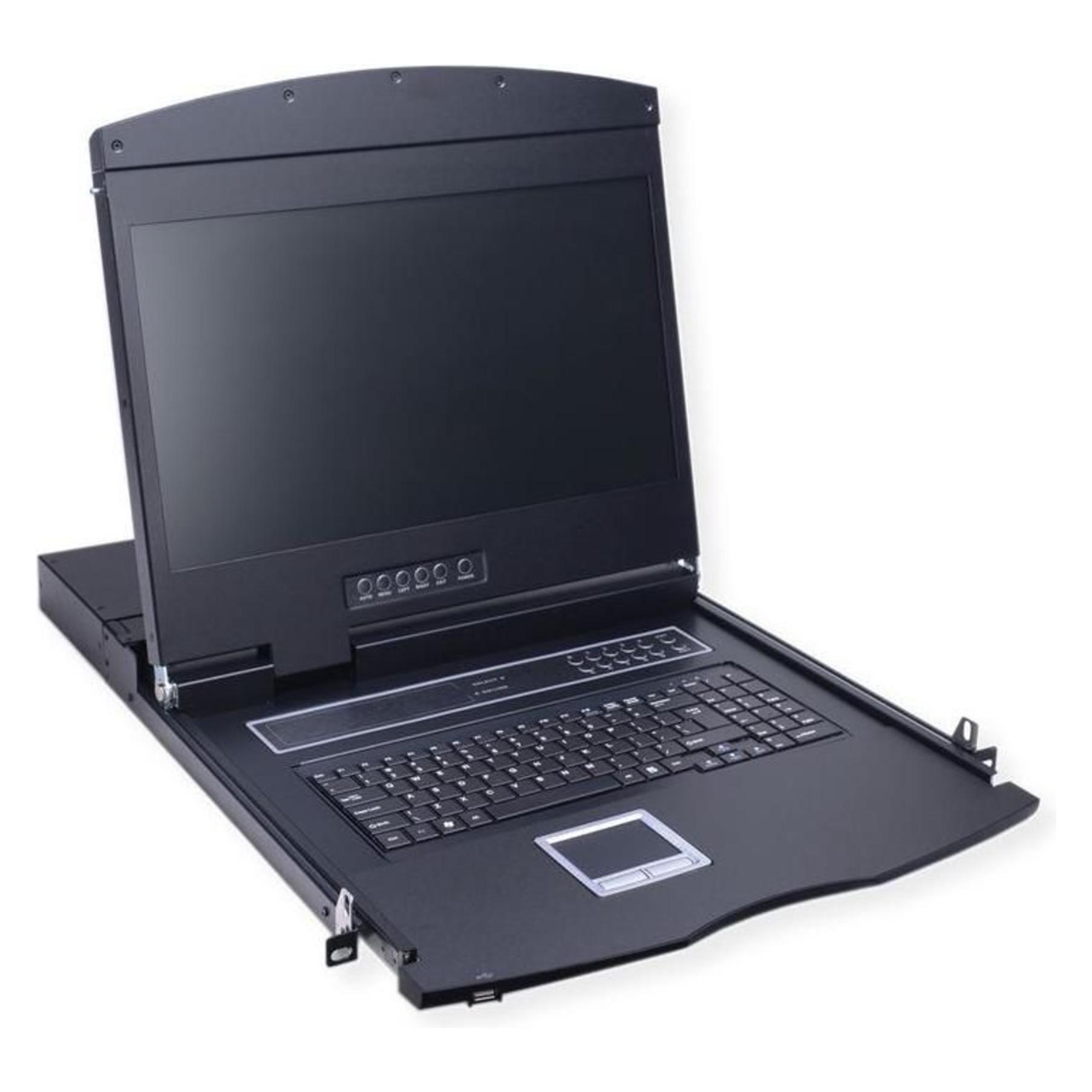 Value KVM-Konsole mit KVM-Switch - 8 Anschlüsse - USB - Grossbritannien - 48 cm (19") (26.99.0190)