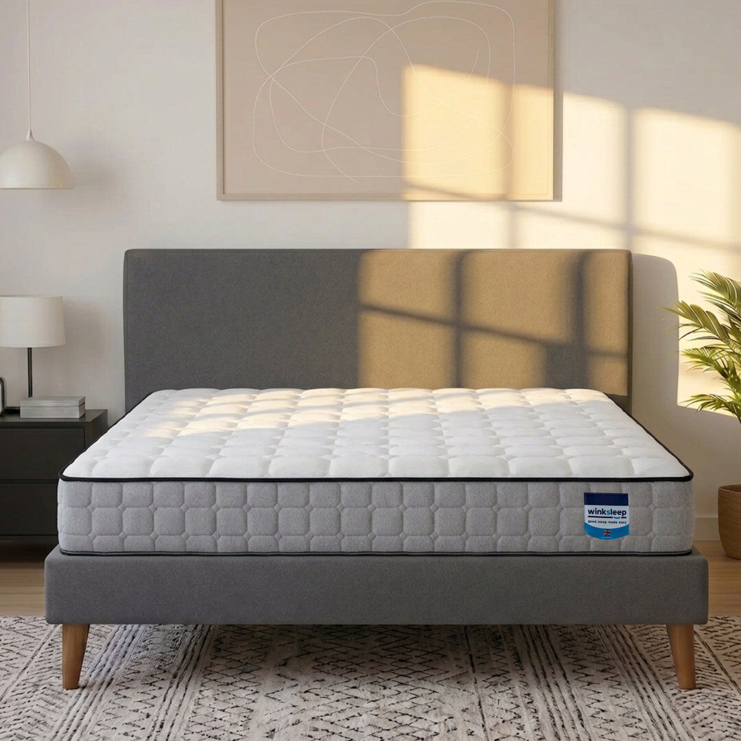 Winksleep Gravity Memory Foam Spring Mattress, Medium-Firm, Cool Touch Fabric Small Double (4')