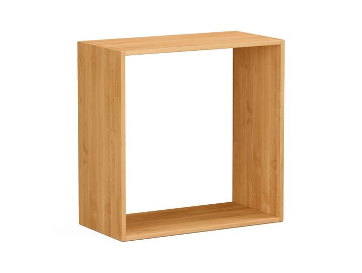 Naturwohnen Regalwürfel aus Massivholz Erle 80x80x40 cm Laura Regalwürfel offen bioola® nature veredelt 100% Bio & Vegan
