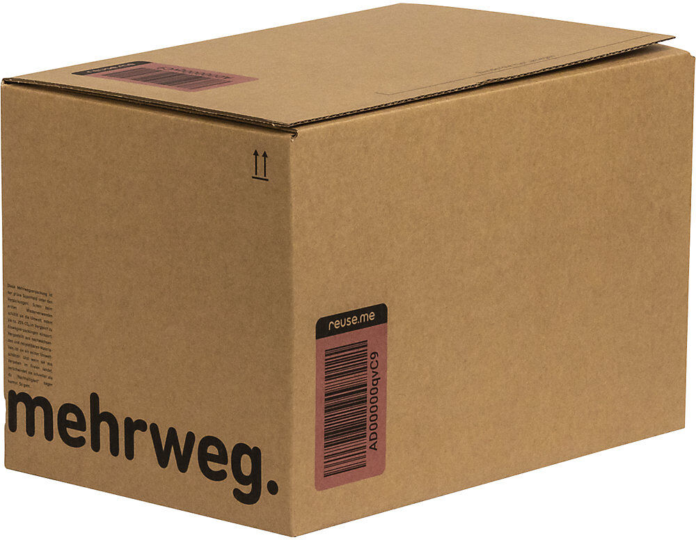 kaiserkraft Mehrweg-Automatikkarton, für reuse.me-System, Innenmaße 294 x 194 x 190 mm, VE 20 Stk