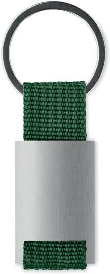 Porte-clés personnalisé rectangulaire TECH Vert Foncé