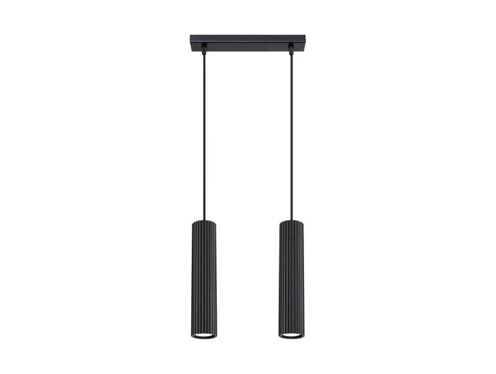 Design Pendellampe „Karbon“ 2-flammig Schwarz Sollux Lighting
