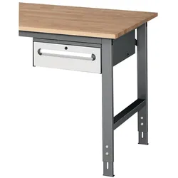 RAU, Werkbank Zubehör, Unterbauschrank H175xB440xT600mm anthrazitg / lichtg 1 Schubl. Einfachauszug (Metall)
