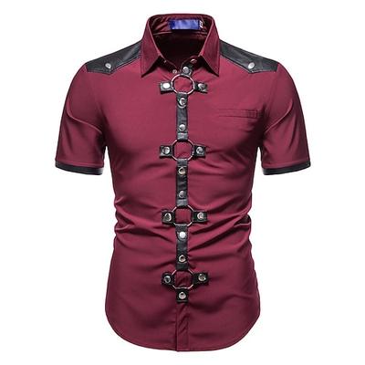 Punk Gothic Bluse / Hemd Einfarbig Kostüm Herren Maskerade Veranstaltung / Fest Erwachsene Bluse