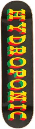 Skateboard Deck Hydroponic West (8.375" - Black-rasta)