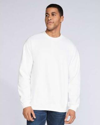 Gildan SF000 Softstyle Midweight Crewneck Sweatshirt in White size 3XL   Fleece