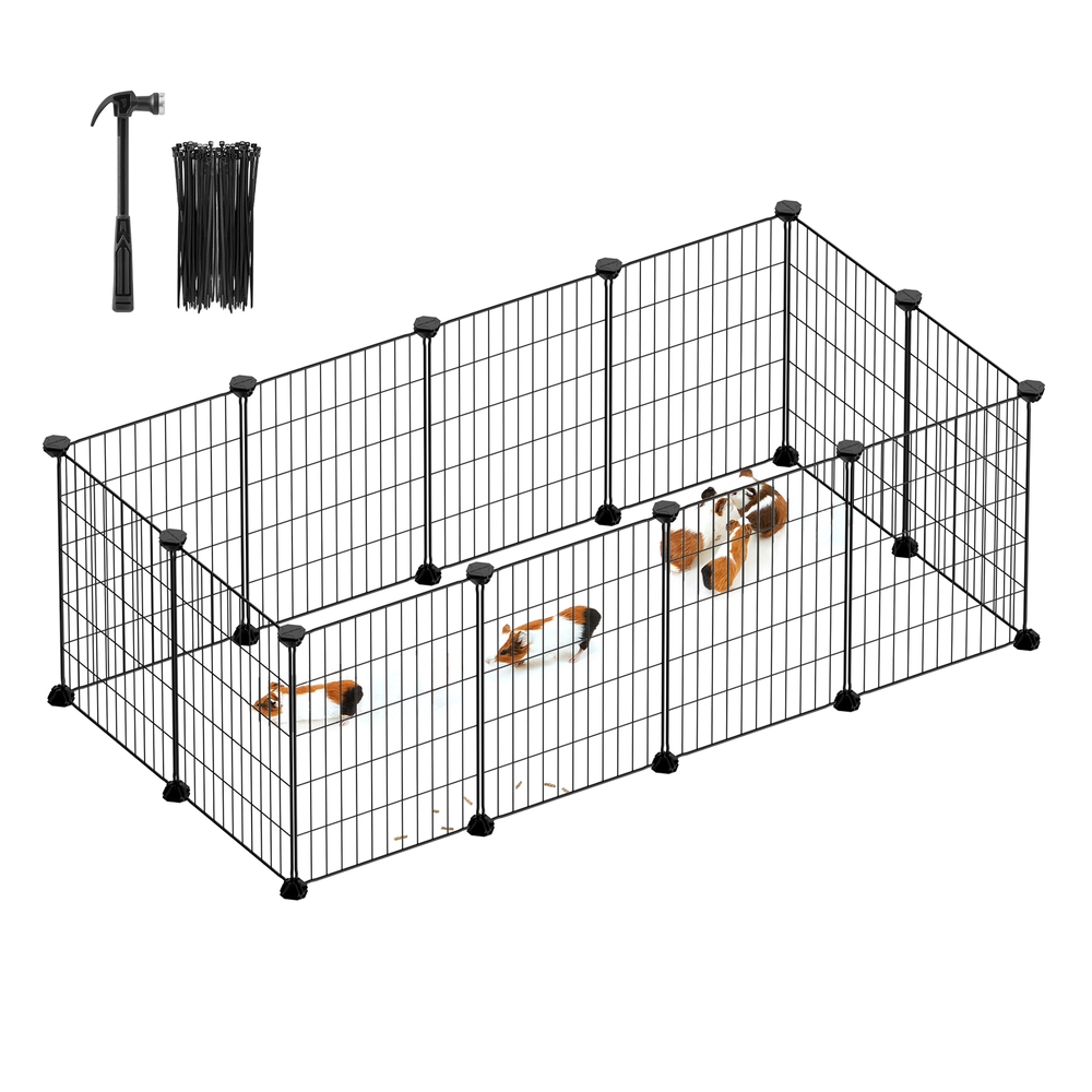 SONGMICS Gittergehege für Kleintiere 12 Gitter LPI01H