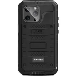 Avizar IP68 Hülle iPhone 16 Pro Max Rand verstärkt (Apple iPhone 16 Pro Max), Smartphone Hülle, Schwarz
