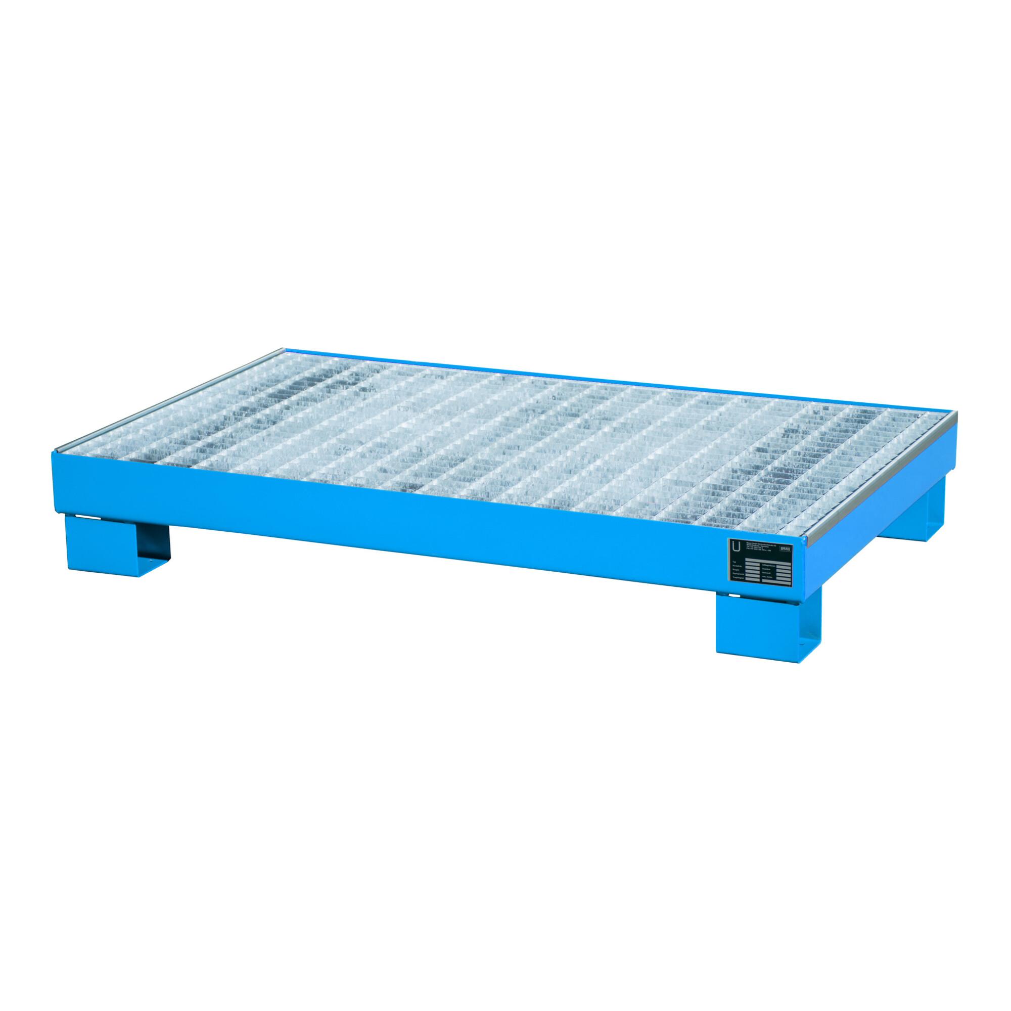 Bauer Südlohn AW 60-3/M Auffangwanne mit lackierter Oberfläche und Sicherheitsfarbe Lichtblau für den Umweltschutz bei der Lagerung von Gefahrstoffen (4471-58-0000-5012)