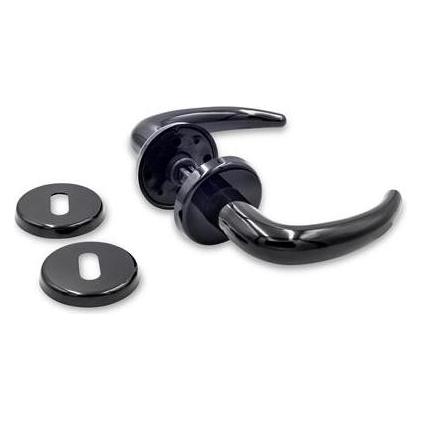 Zevercsslr Jasa Coupe dørgreb m/nøgleskilt CC 30 mm sort (Türgarnitur, Türgriff) (10087)
