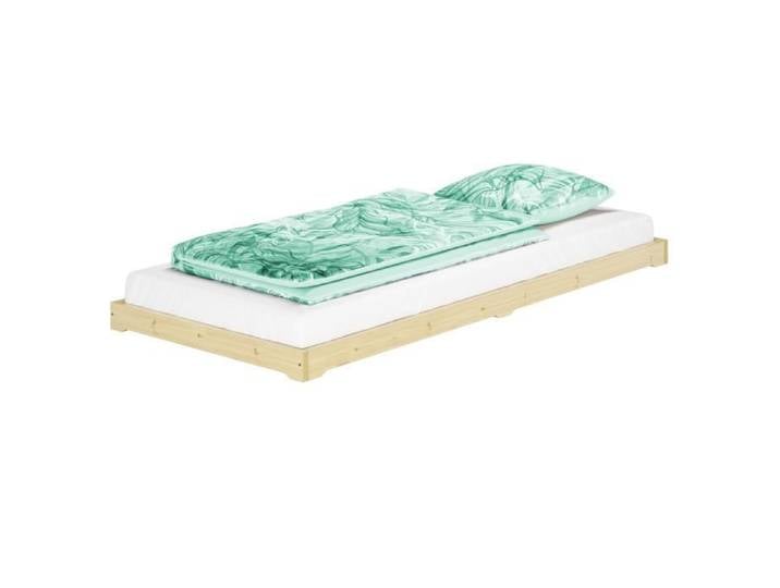Lit futon en bois naturel très bas idéale pour combiner avec futon surface 90x200 V-60.47N-09sans accessoires