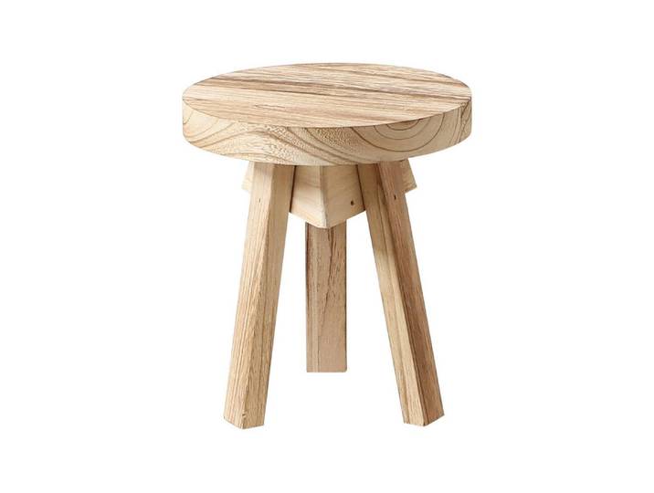 Hocker ESMÉE Dekohocker rund aus Holz , braun, B:18cm H:21cm T:18cm, Hocker, Hocker
