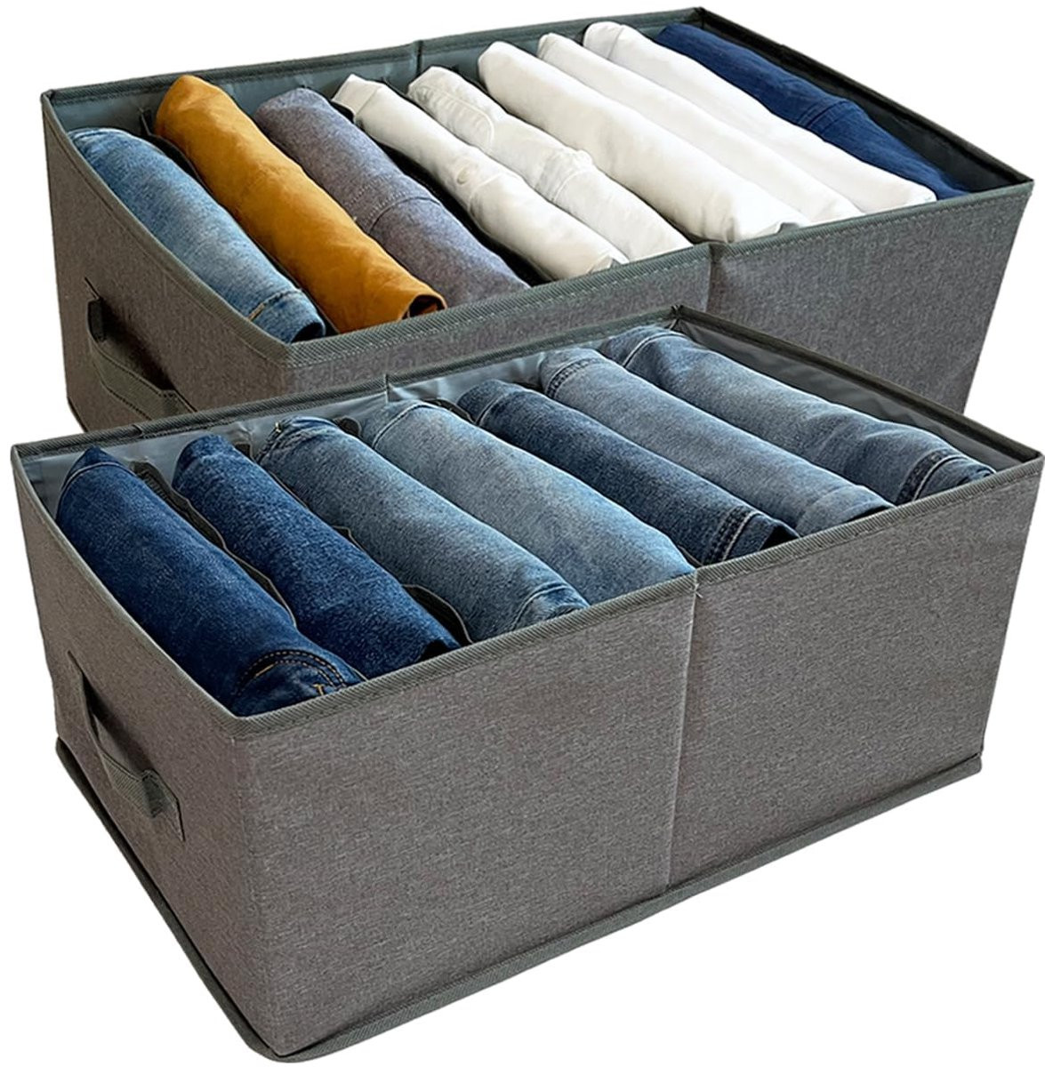 Unyqoos Grote opvouwbare en stapelbare opbergdozen voor kleding