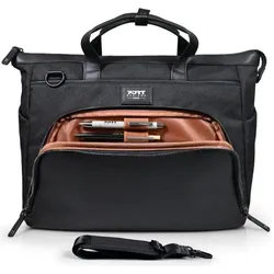 Port Designs Port Muse Laptop Tragetasche - 16" Eco, Schwarz mit Fächern (16", Universal), Notebooktasche, Schwarz