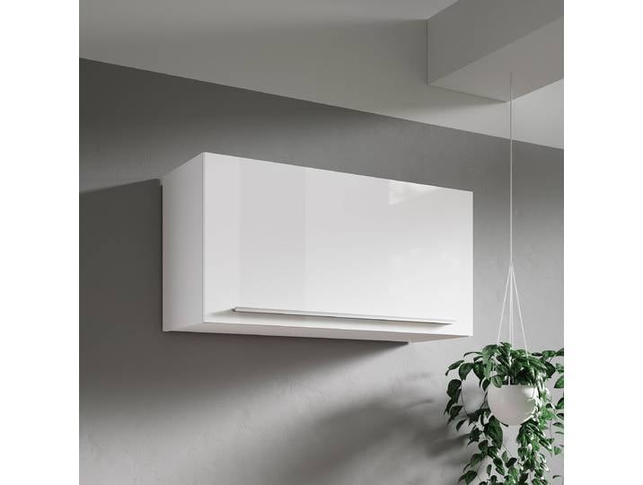 Meuble haut 100 x 50 x 35cm Blanc/Blanc brillant
