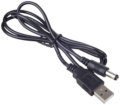 Akyga USB-Ladekabel DC Stecker 5,5mm 0.80m Schwarz AK-DC-04