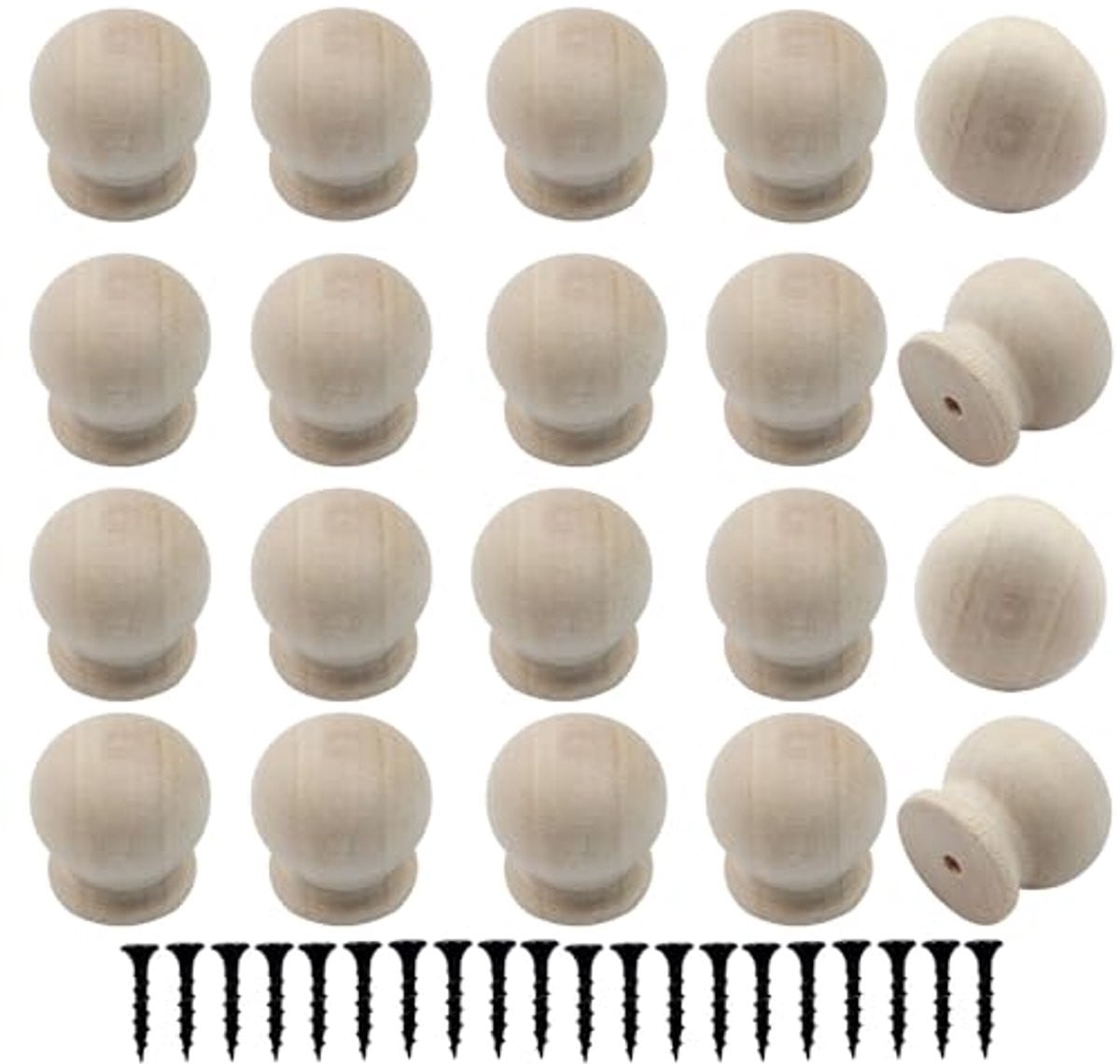 20 stuks Houten Mini Ronde Dressoirknoppen voor Meubels