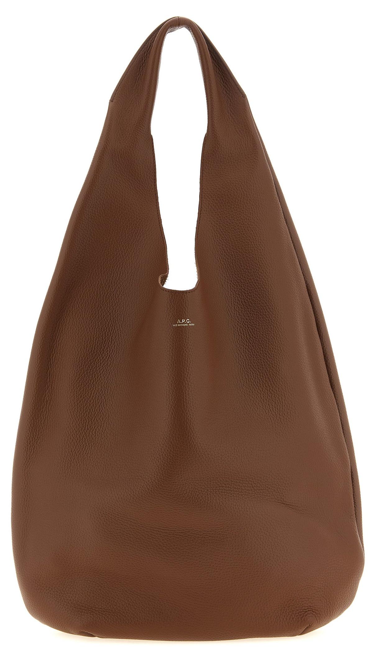 A.P.C. Neige Hobo genarbtes Kalbsleder braun Cognac