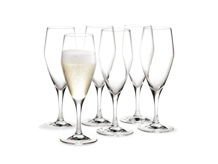Holmegaard Verre à champagne Perfection 23 cl, lot de 6 Transparent