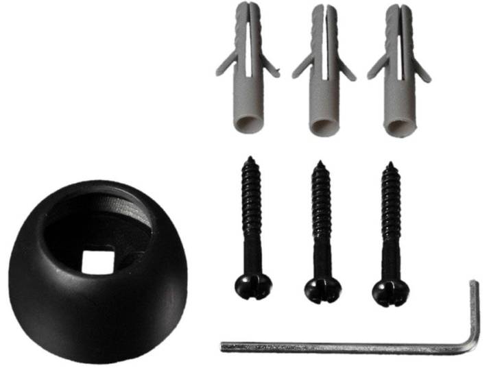 Wandbefestigung LIEDECO Gr. 1, schwarz, Ø:1,6cm, Gardinenstangenhalterungen, Wandbefestigung, für Gardinenstangen Ø 20 mm