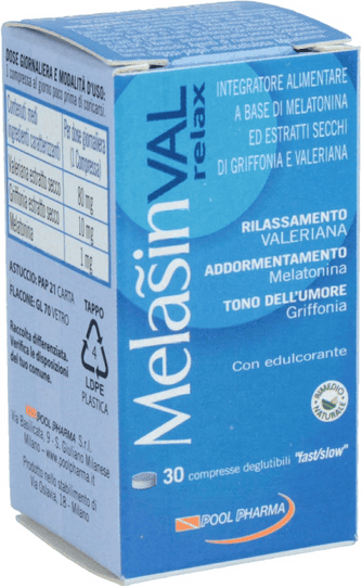 Melasin -Val Integratore Sonno 30 Compresse