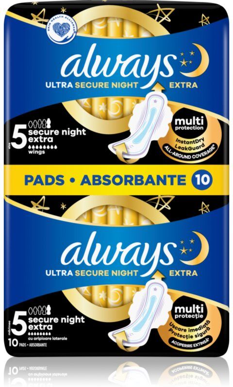 Always Ultra Secure Night Extra serviettes hygiéniques 10 pcs