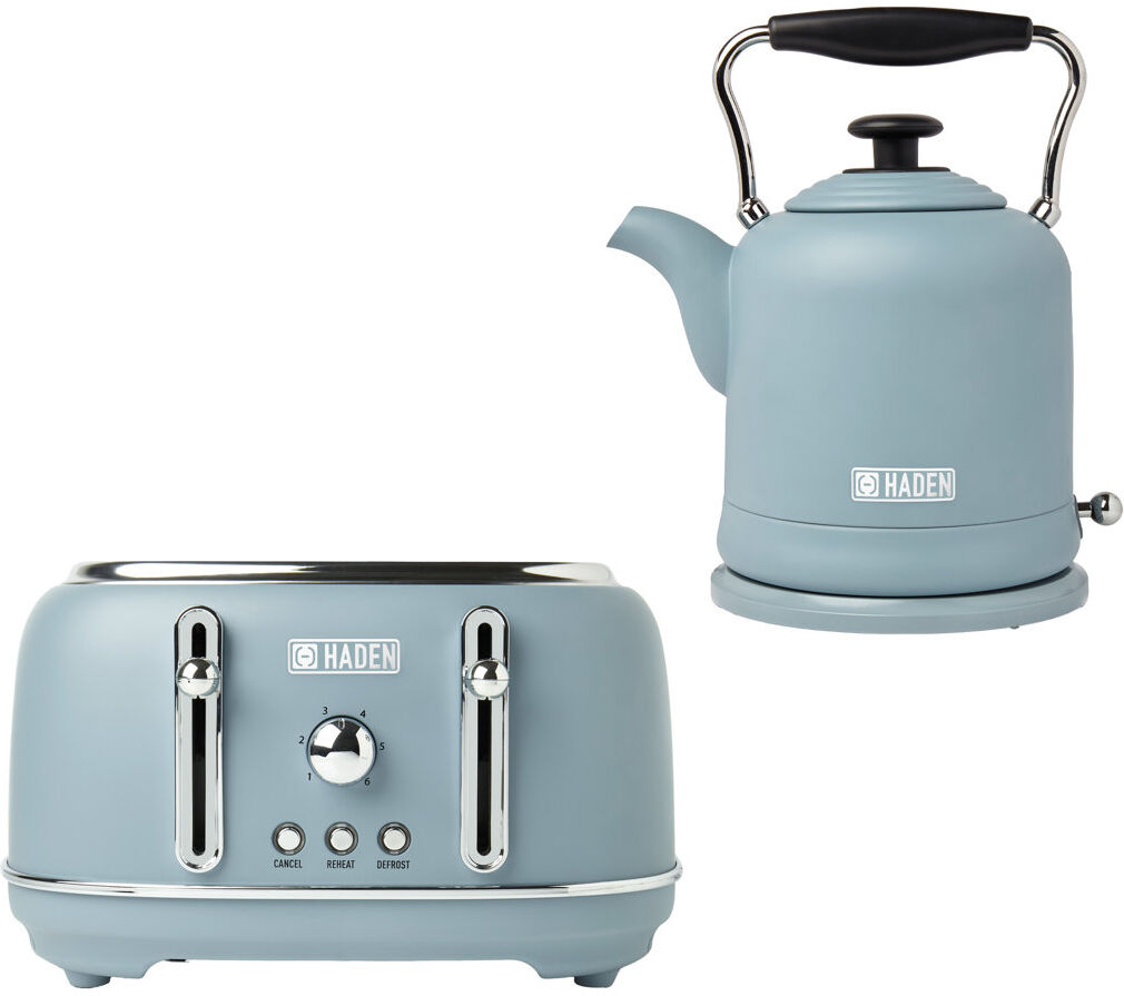 HADEN Highclere Blue 1.7l Kettle And 4 Slice Toaster Set Blue